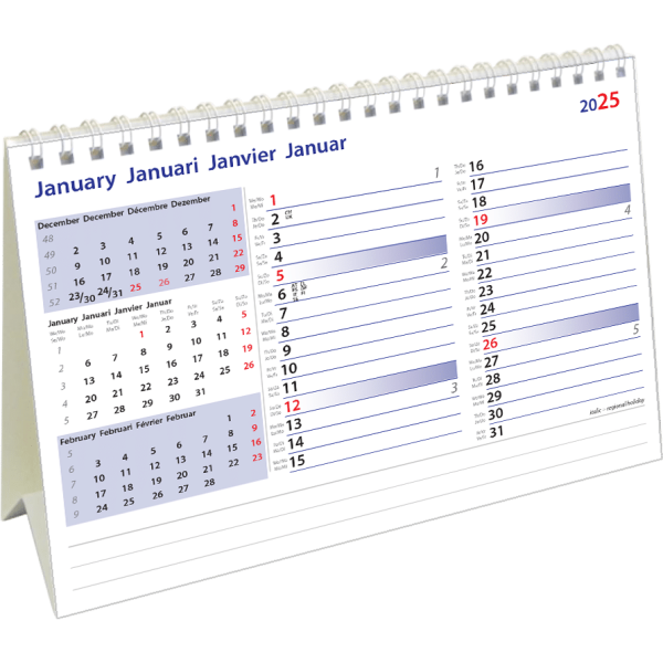 Bureaukalender International Memo 2025