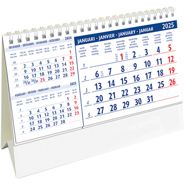 Bureaukalender Belgium 2025