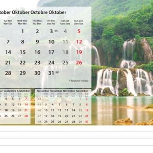 Bureaukalender Beautiful Nature 2025 - Oktober