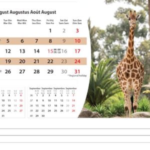 Bureaukalender Wildlife 2025 - Augustus