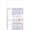 3-maandkalender Memo blauw 2025