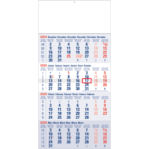 4-maandkalender Classic blauw 2025