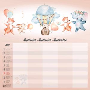 Muurkalender Family Planner 2025 - September