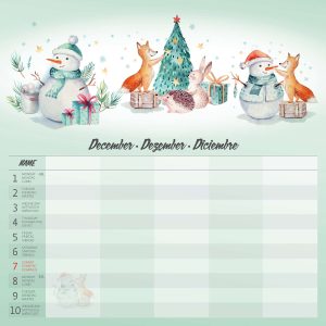 Muurkalender Family Planner 2025 - December