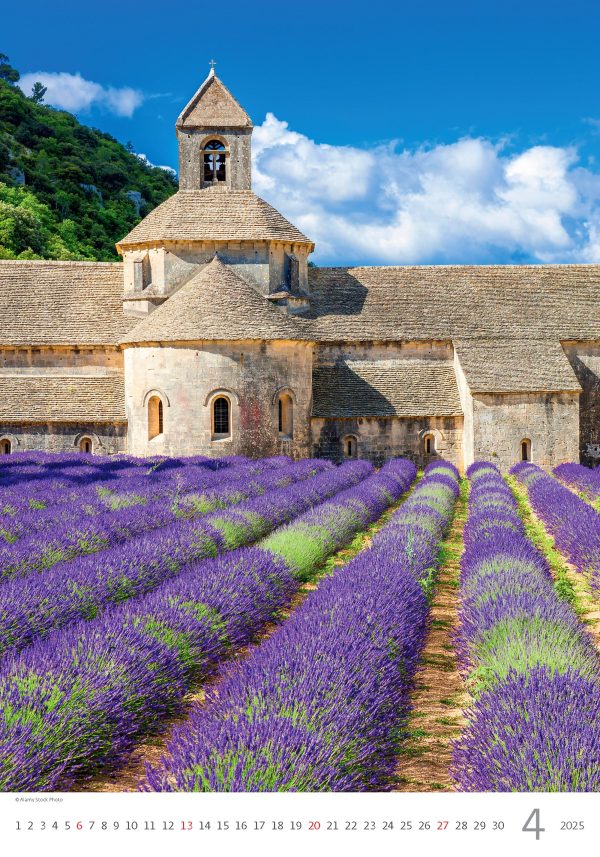 Muurkalender Provence 2025 - April