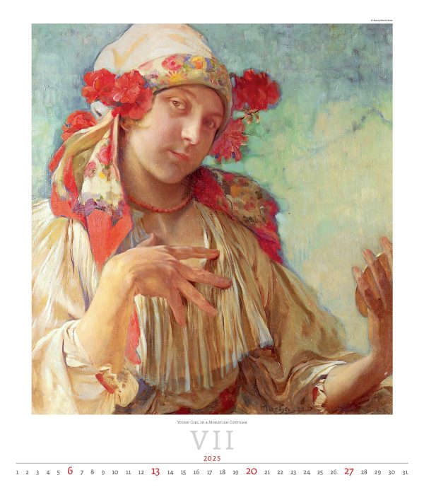 Kunstkalender Alfons Mucha 2025 - Juli