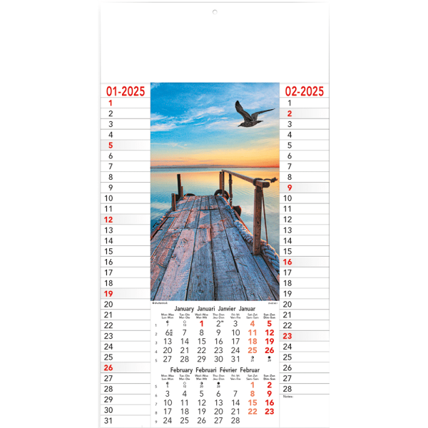 Muurkalender Seaside 2025